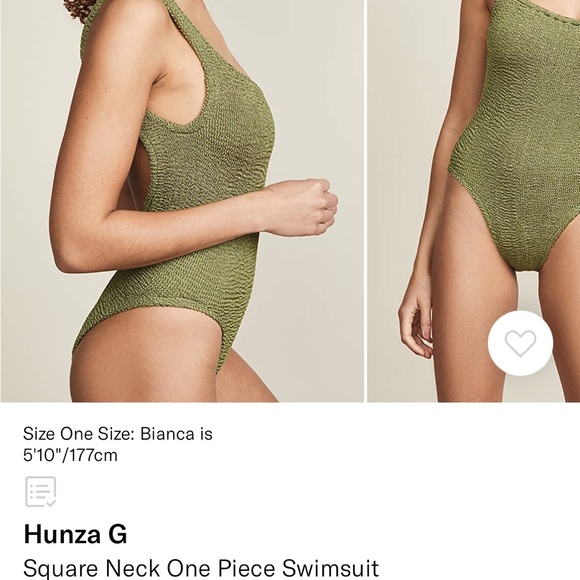 Hunza G Swim Hunza G Square Neck Onepiece Suit Poshmark